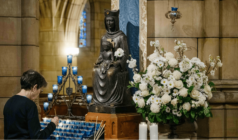 Saturday, July 26, 2025, 2:00 PM. Shrine Prayers (Intercessions) and Mass at noon on Mondays through Saturdays we offer audio webcasts of Shrine Prayers at Our Lady of Fifth Avenue prior to a celebration of the Holy Eucharist in the Lady Chapel. We invite you to join us in worship by making an act of spiritual communion, sending us a prayer request, or by purchasing a candle to be lit at the shrine. Holy Eucharist, Rite I Celebrant	Mo. Lee-Peete Lesson	Sirach 44:1, 8, 10-15 The Holy Gospel	Matthew 13:16-17 Saturday, July 26, 2025. The Parents of the Blessed Virgin Mary 12:00 PM | The Lady Chapel